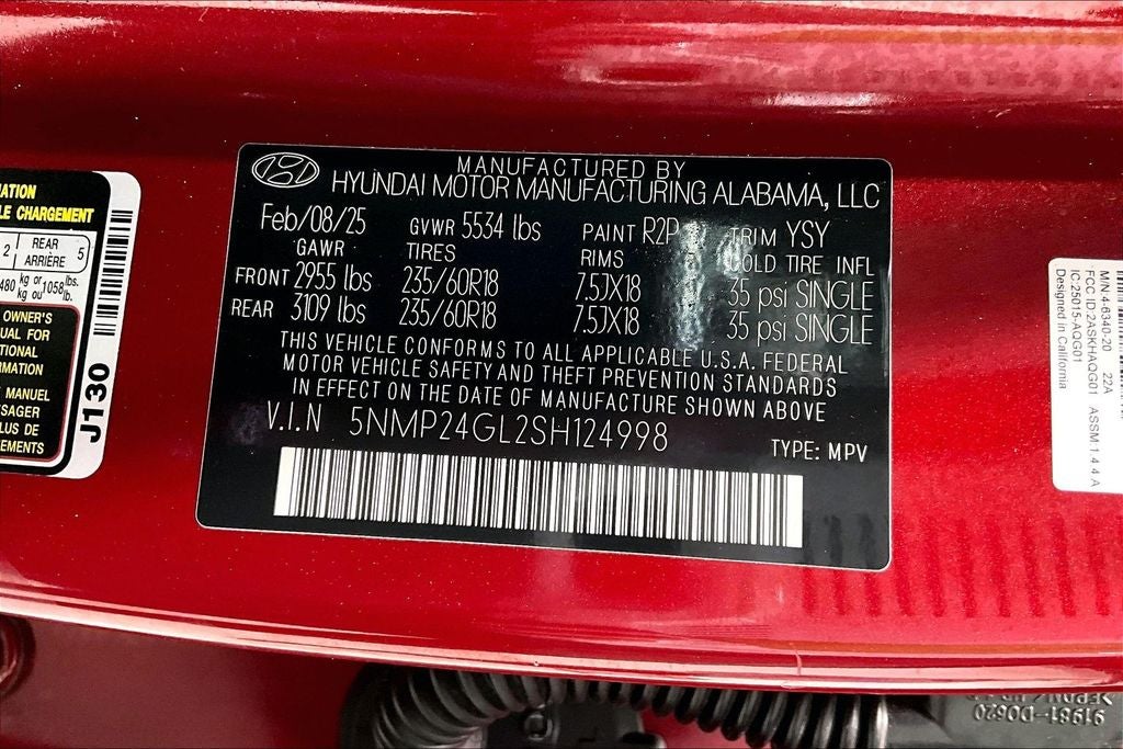 2025 Hyundai SANTA FE SEL