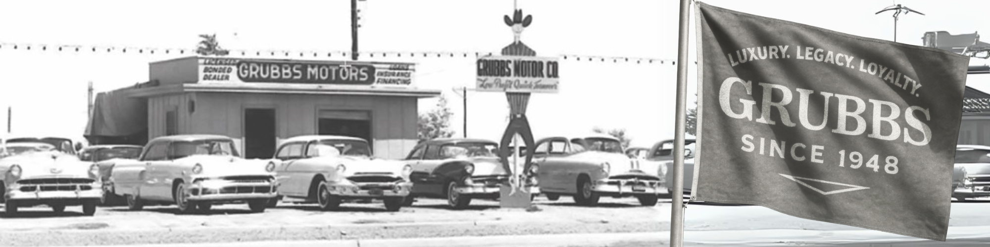 Historic and modern Grubbs dealerships representing our legacy